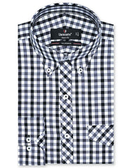 Check Black Tailored Smart Fit Shirt FS1111SF-14.5