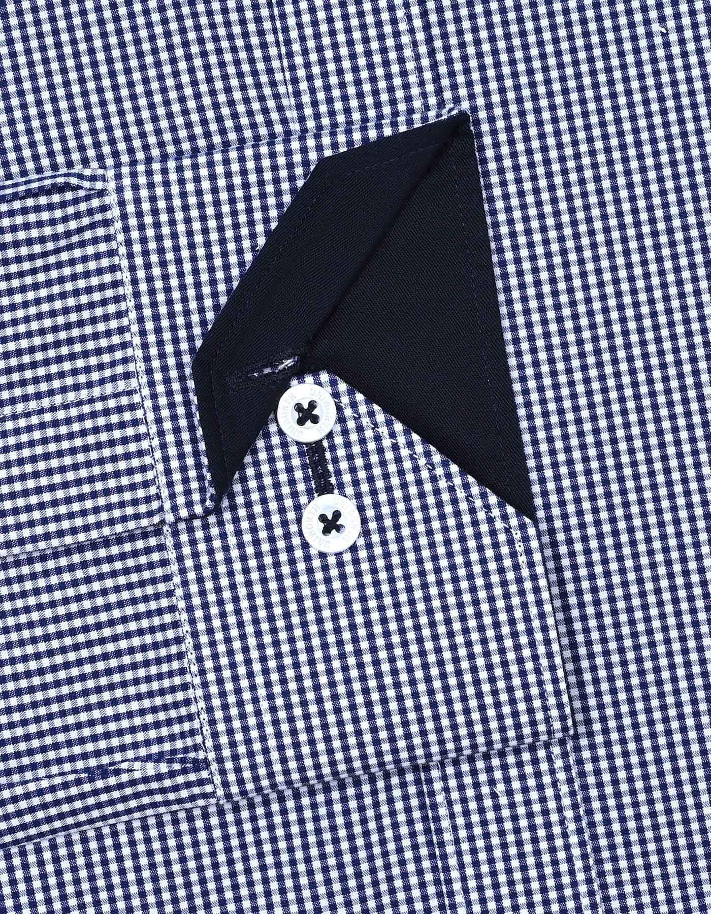 Check Navy Tailored Smart Fit Shirt FS1113SF-16