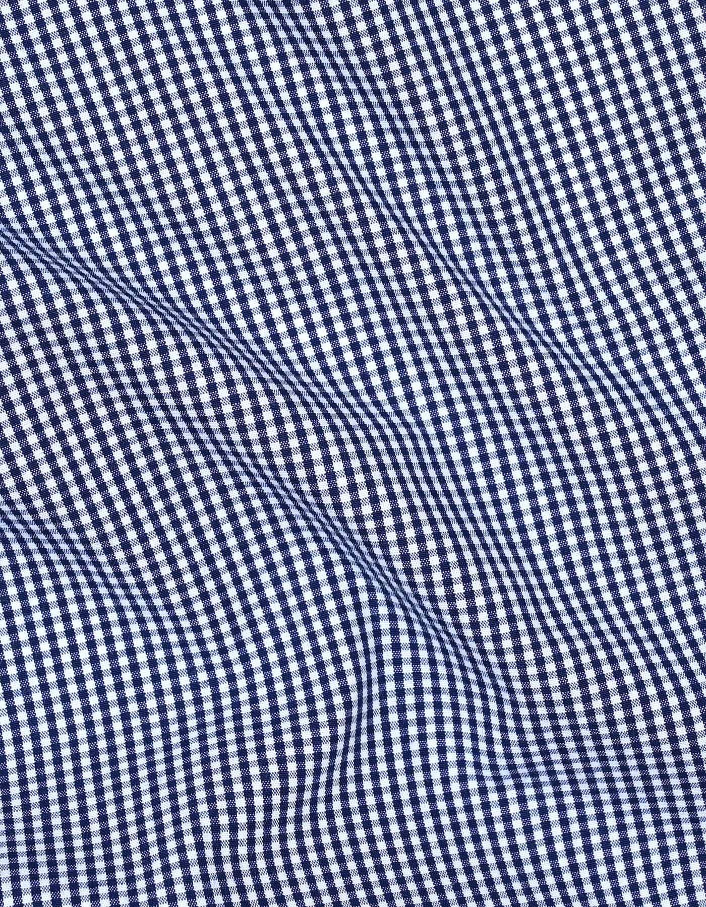 Check Navy Tailored Smart Fit Shirt FS1113SF-16.5