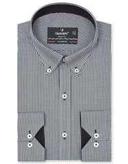 Check Black Tailored Smart Fit Shirt FS1114SF-14.5