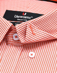 Check Orange Tailored Smart Fit Shirt FS1115SF-15.5