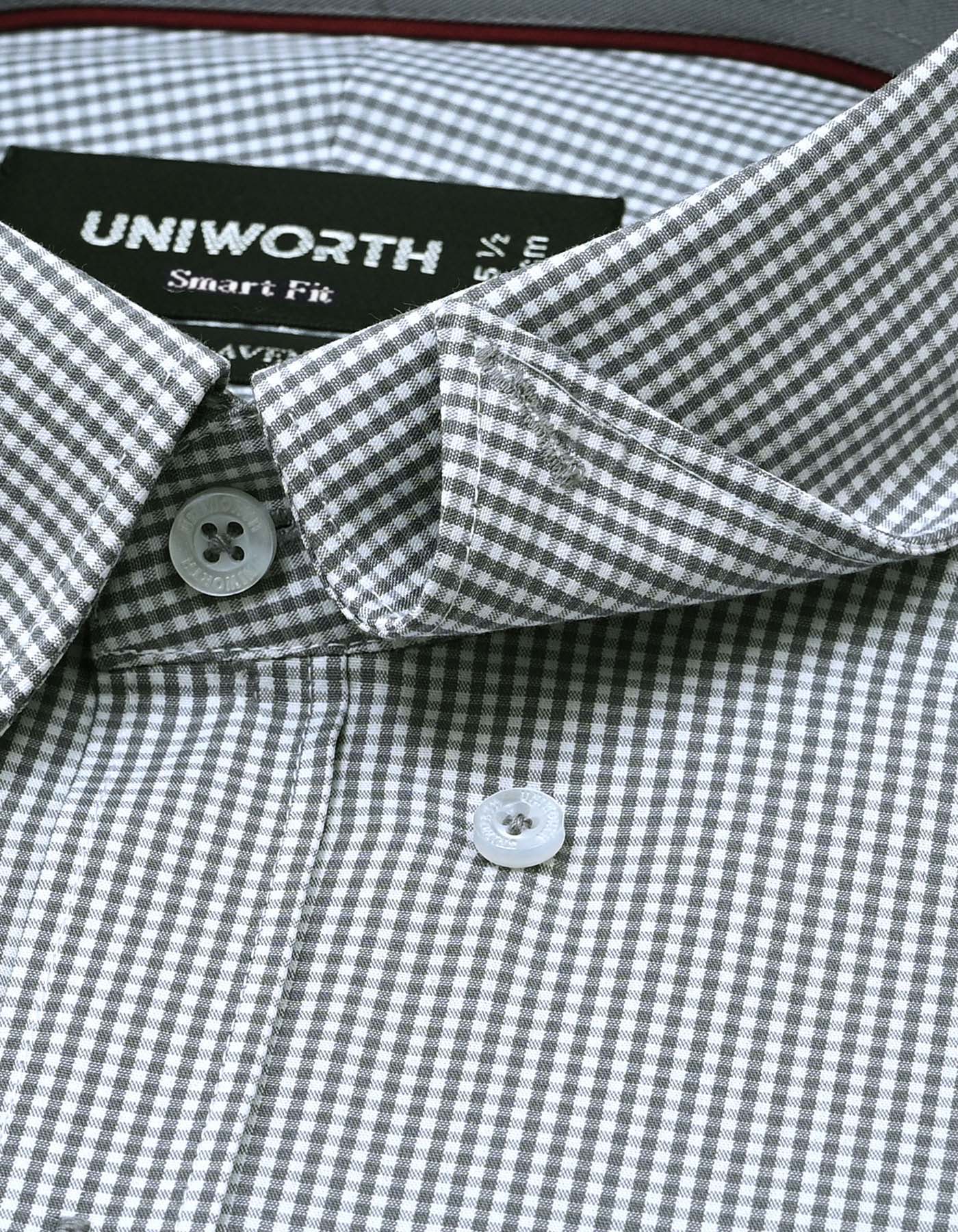 Check Grey Tailored Smart Fit Shirt FS1117SF-15.5