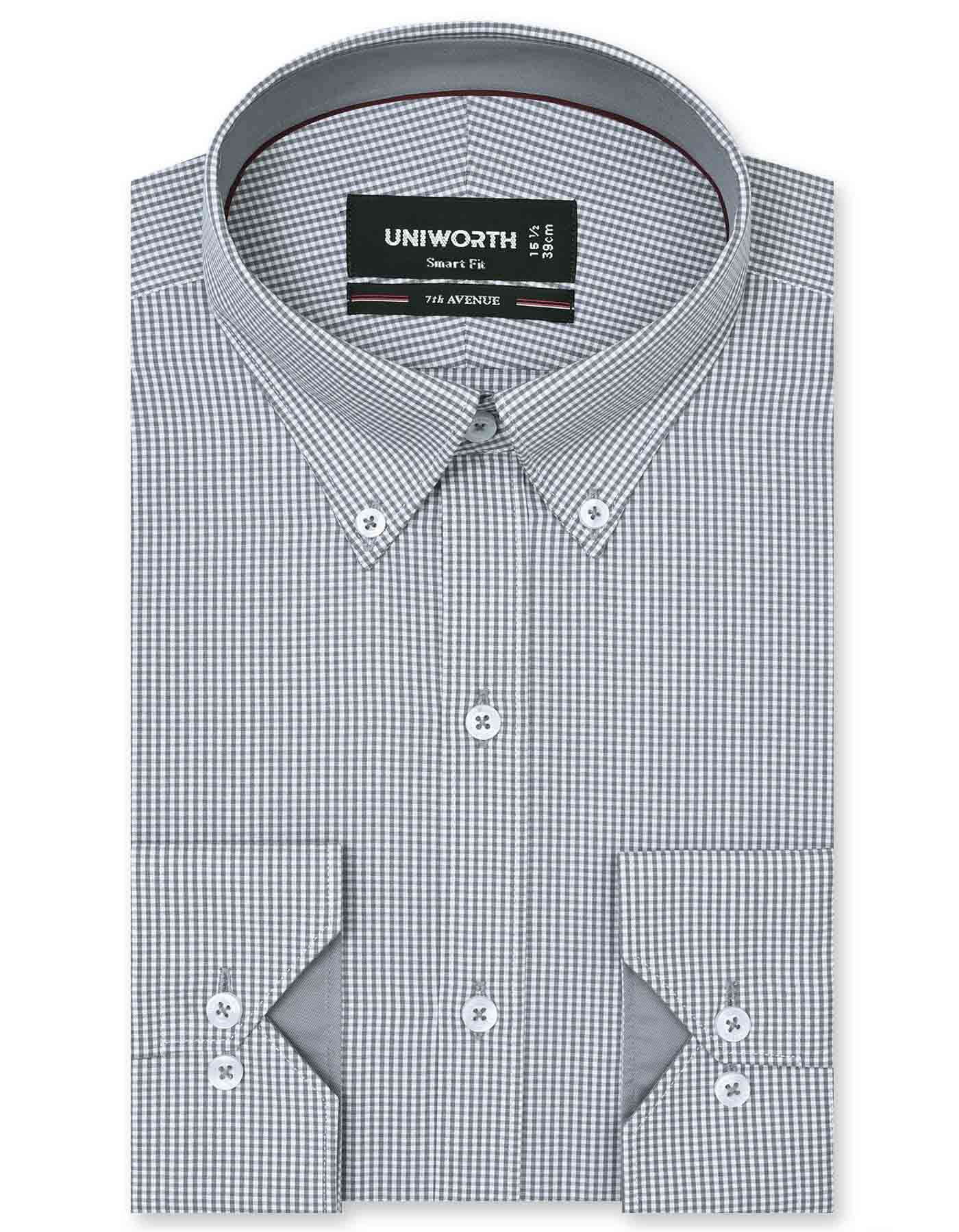 Check Grey Tailored Smart Fit Shirt FS1117SF-14.5