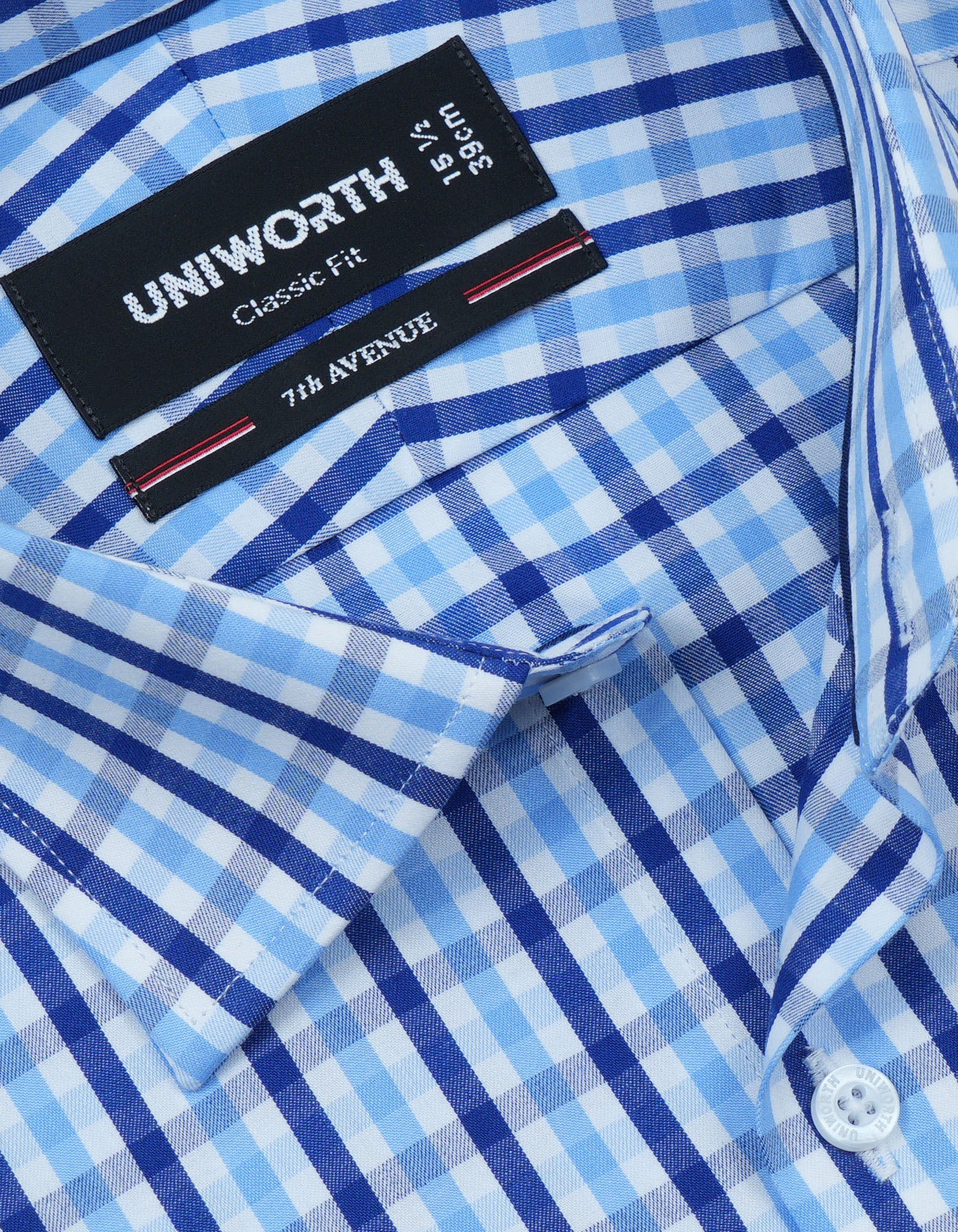 Check Royal Blue Classic Fit Shirt FS1118RF-15