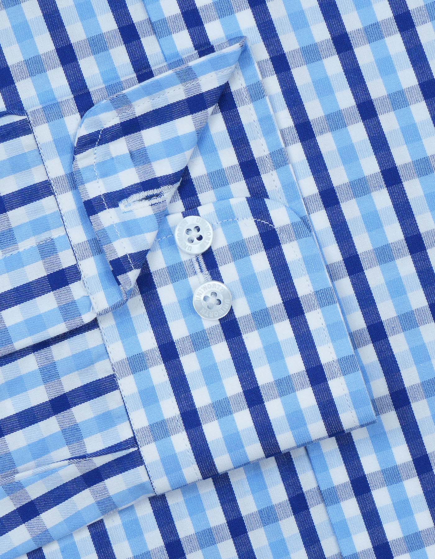 Check Royal Blue Tailored Smart Fit Shirt FS1118SF-15.5