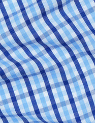 Check Royal Blue Tailored Smart Fit Shirt FS1118SF-16