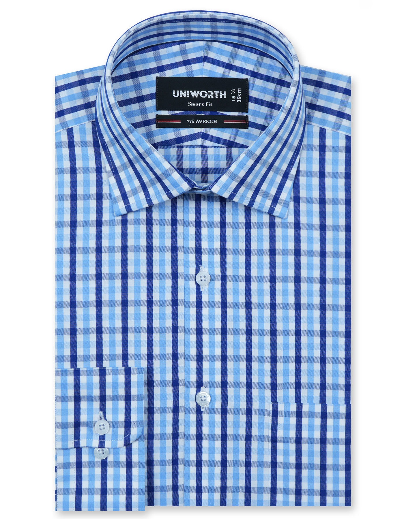 Check Royal Blue Tailored Smart Fit Shirt FS1118SF-14.5