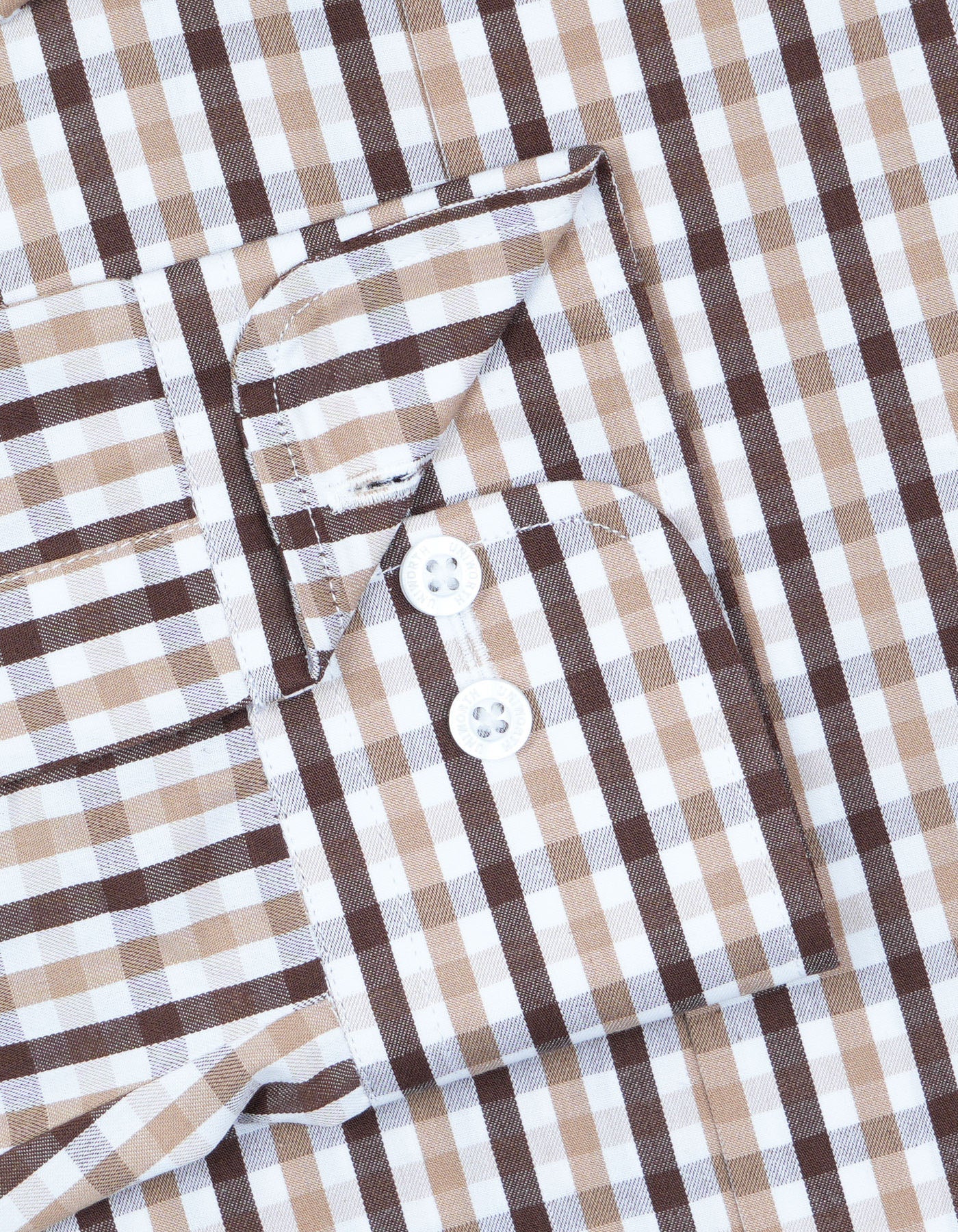 Check D Brown Tailored Smart Fit Shirt FS1119SF-15.5