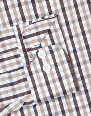 Check D Brown Tailored Smart Fit Shirt FS1119SF-15.5