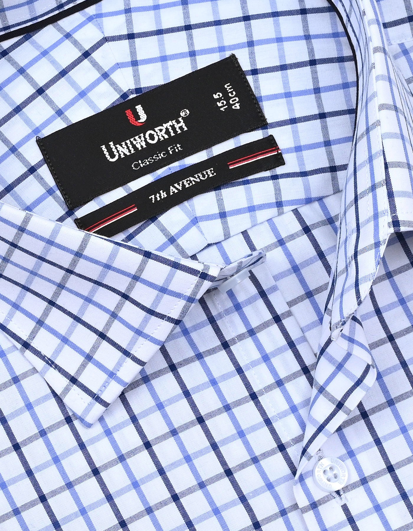 Check Navy Classic Fit Shirt FS1121RF-15