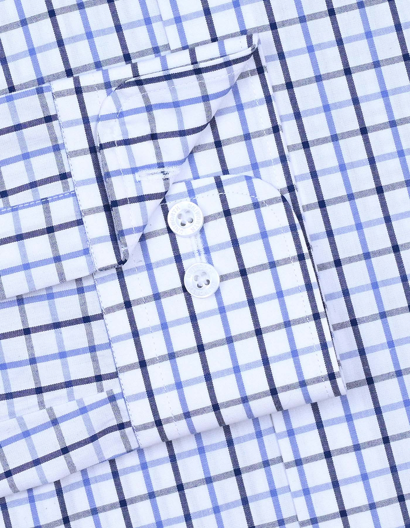 Check Navy Tailored Smart Fit Shirt FS1121SF-15.5