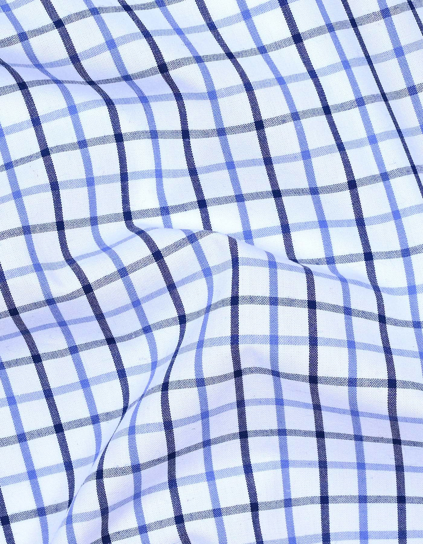Check Navy Tailored Smart Fit Shirt FS1121SF-16
