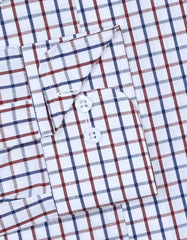 Check Maroon Classic Fit Shirt FS1122RF-15.5