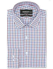 Check Maroon Tailored Smart Fit Shirt FS1122SF-14.5