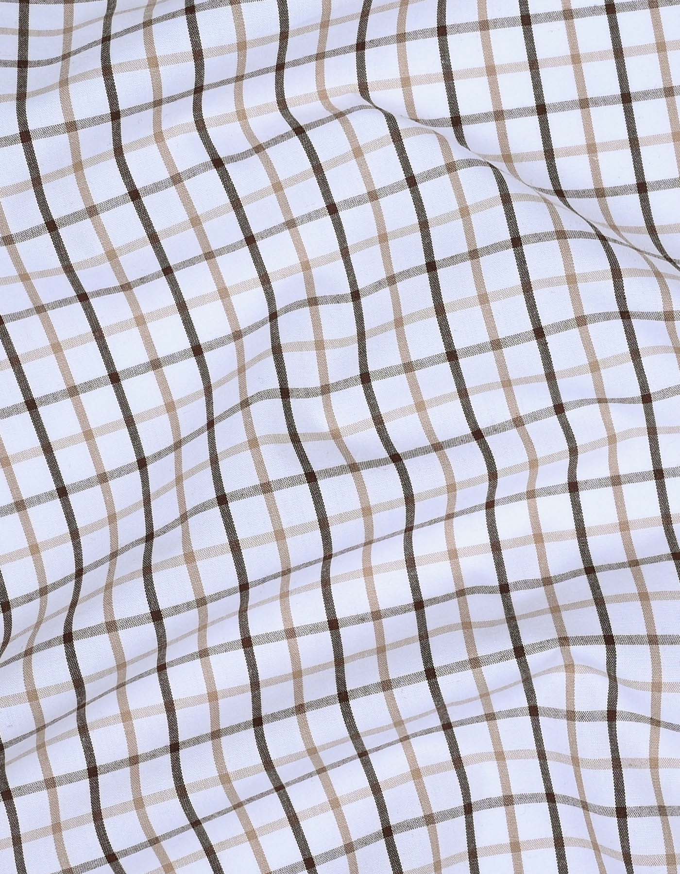 Check Beige Classic Fit Shirt FS1123RF-16