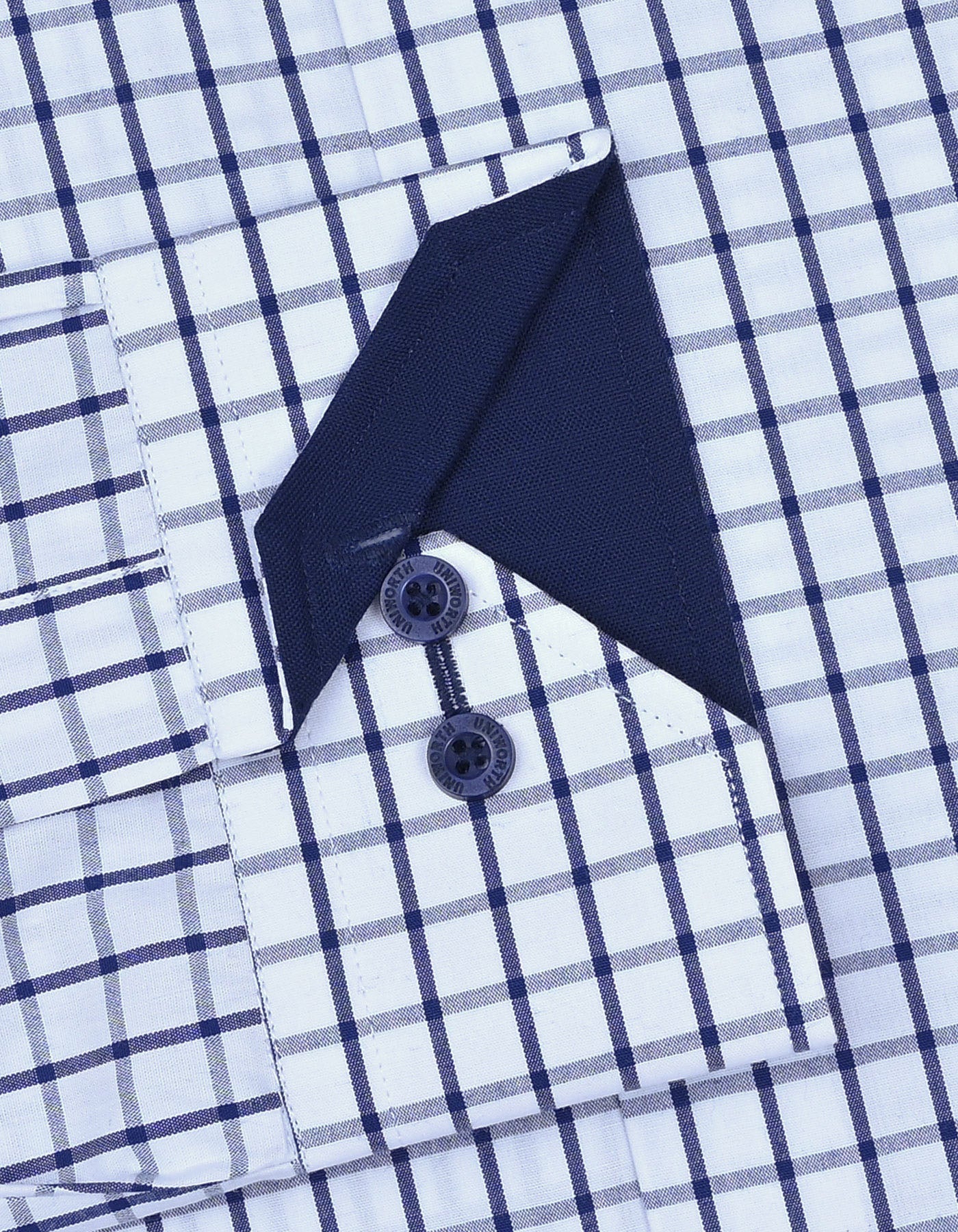 Check Navy Smart Fit Shirt FS1124SF-15.5