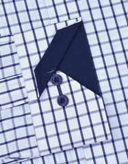 Check Navy Smart Fit Shirt FS1124SF-15.5