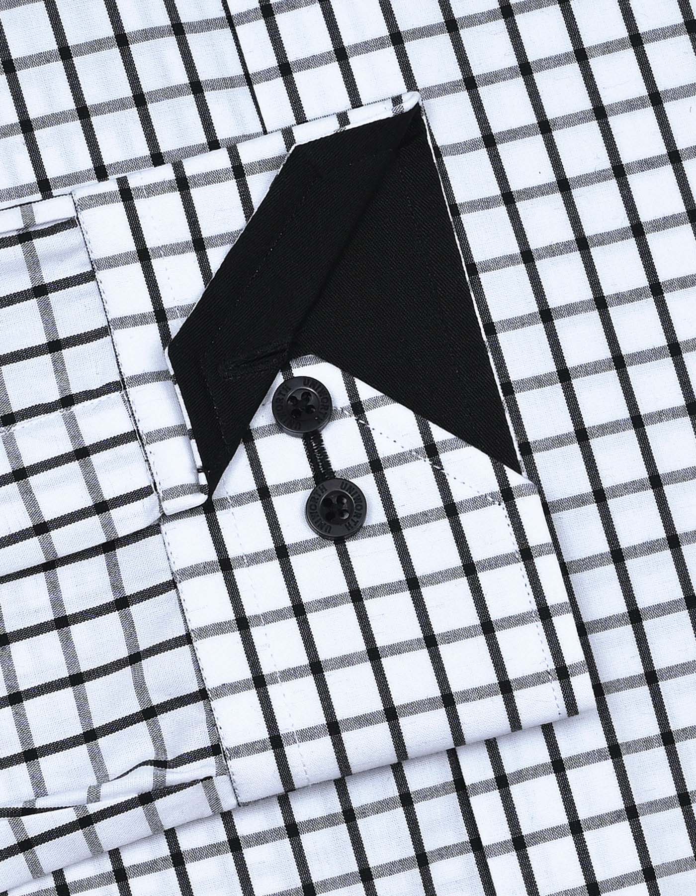 Check Black Classic Fit Shirt FS1125RF-15.5