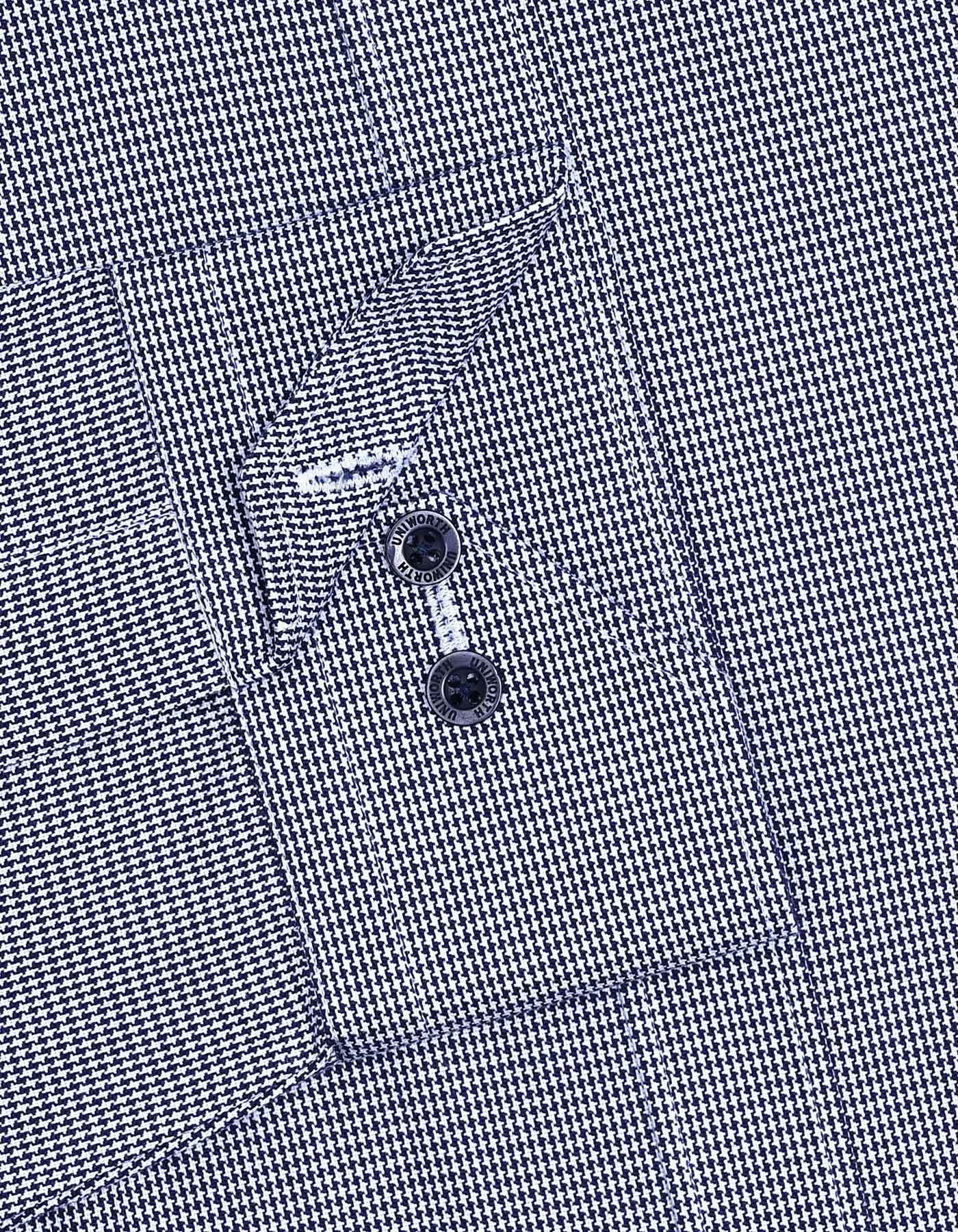 Check Navy Tailored Smart Fit Shirt FS1131SF-15.5