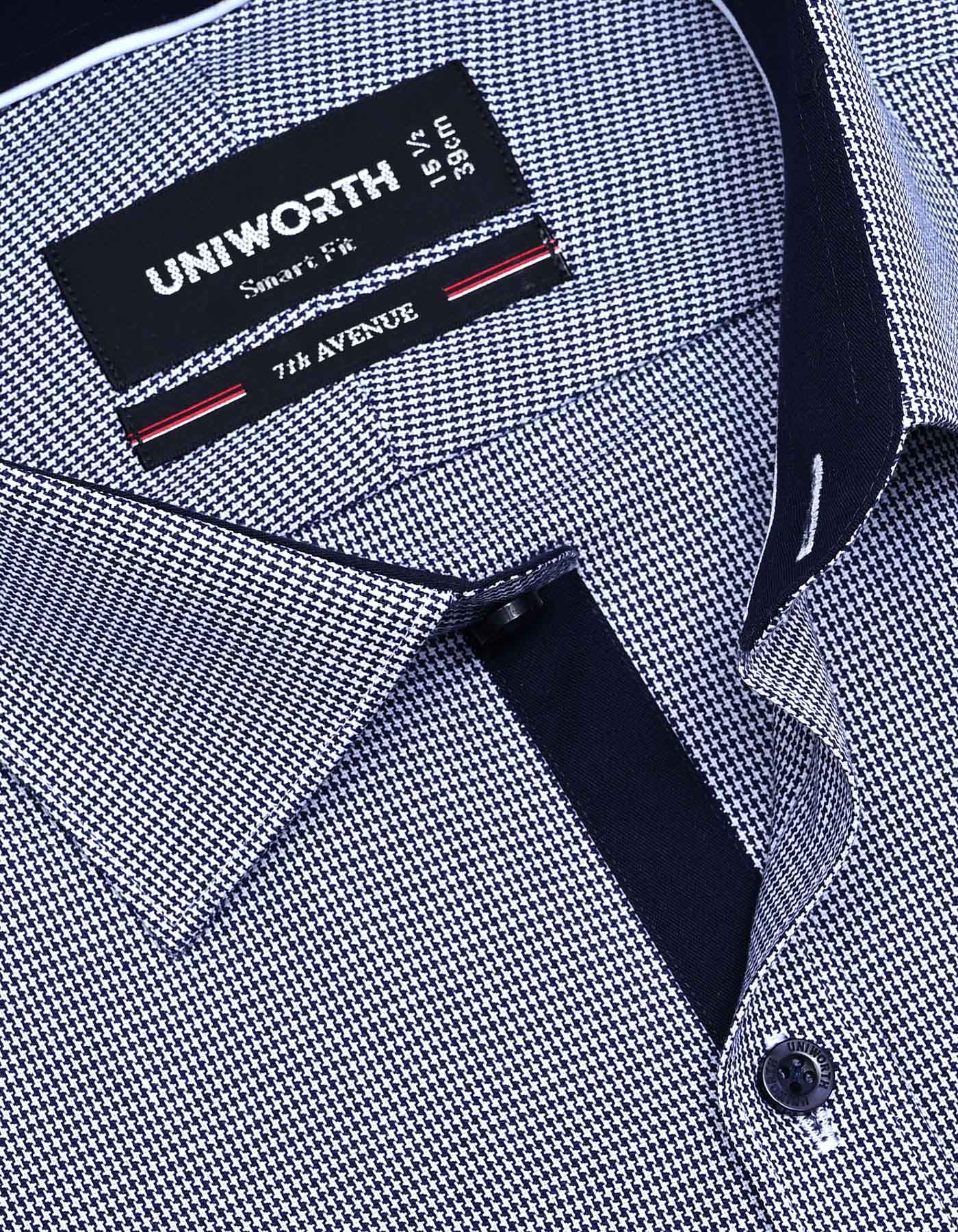 Check Navy Tailored Smart Fit Shirt FS1131SF-15
