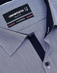 Check Navy Tailored Smart Fit Shirt FS1131SF-15