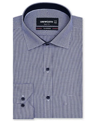 Check Navy Tailored Smart Fit Shirt FS1131SF-14.5