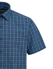 Check Turquoise Smart Fit Shirt FS1135SH-15.5