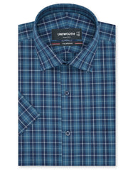 Check Turquoise Smart Fit Shirt FS1135SH-14.5