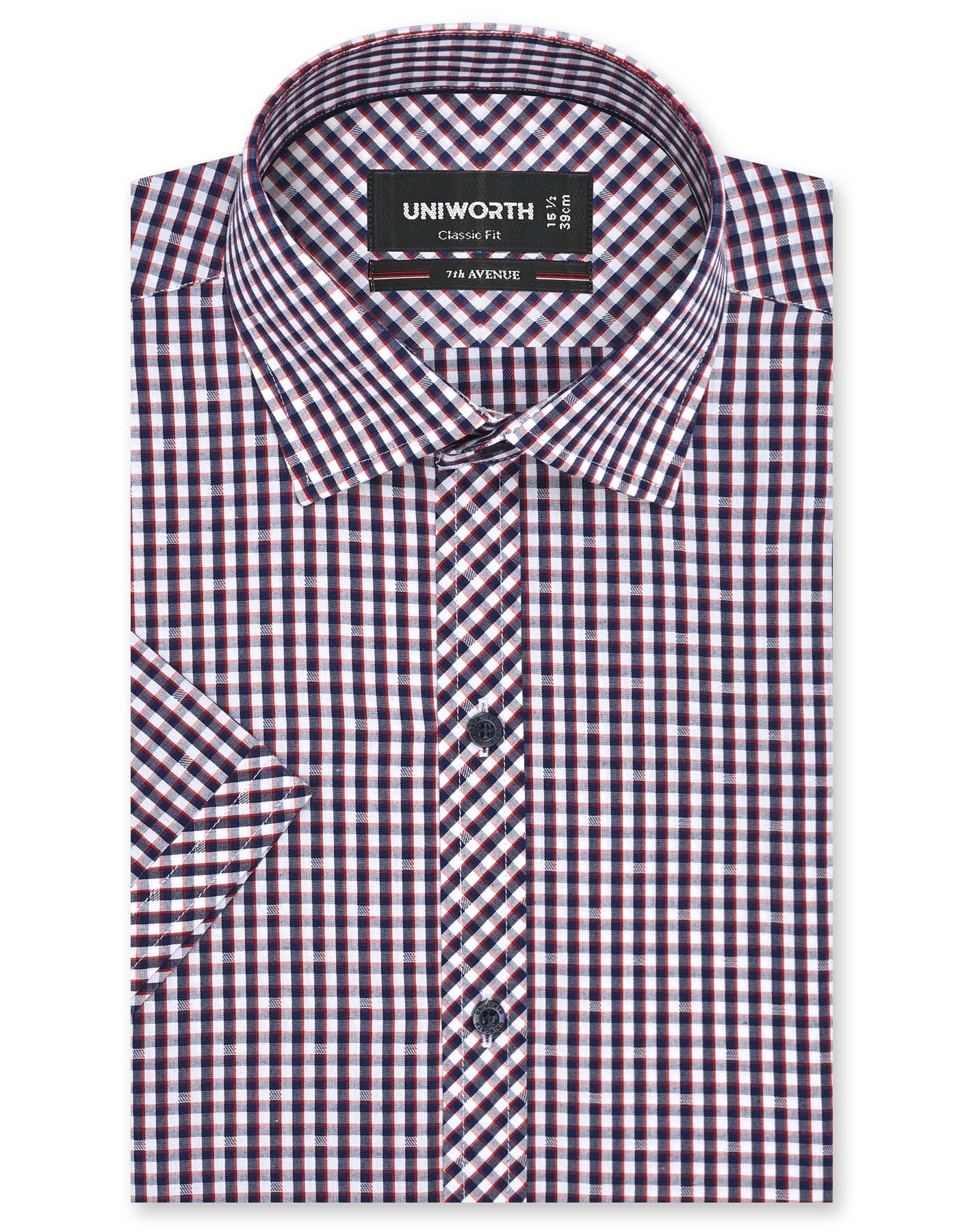 Check Navy Classic Fit Shirt FS1139RH-14.5