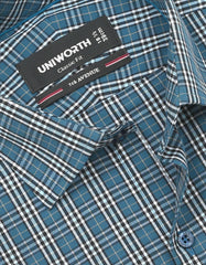 Check Teal Classic Fit Shirt FS1141RH-15