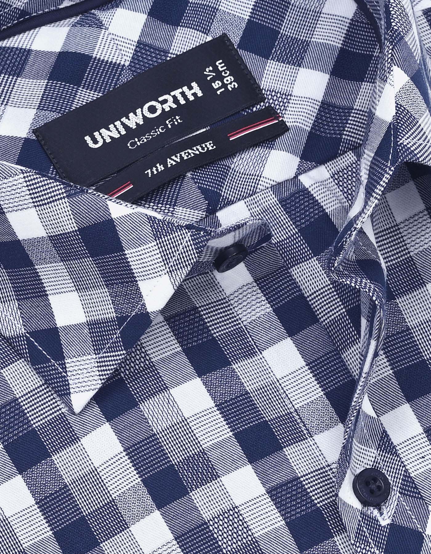 Check Navy Classic Fit Shirt FS1144RH-15