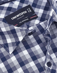 Check Navy Classic Fit Shirt FS1144RH-15