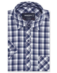 Check Navy Smart Fit Shirt FS1144SH-14.5