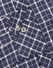 Check Navy Tailored Smart Fit Shirt FS1146SF-15.5