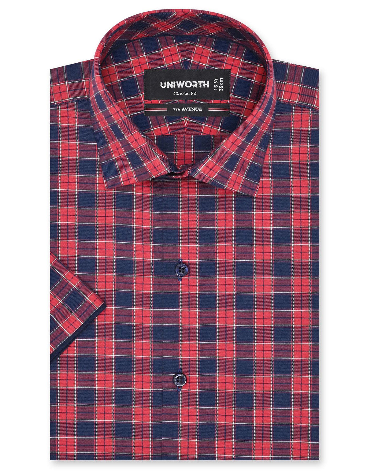 Check Red Classic Fit Shirt FS1147RH-14.5
