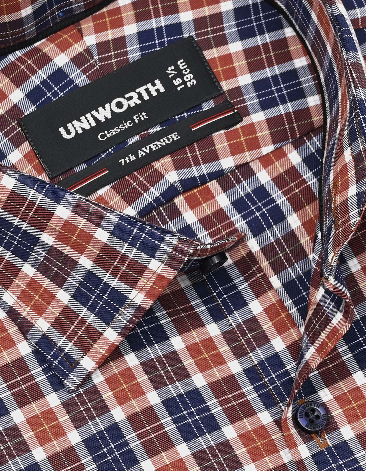 Check Brown Classic Fit Shirt FS1148RH-15