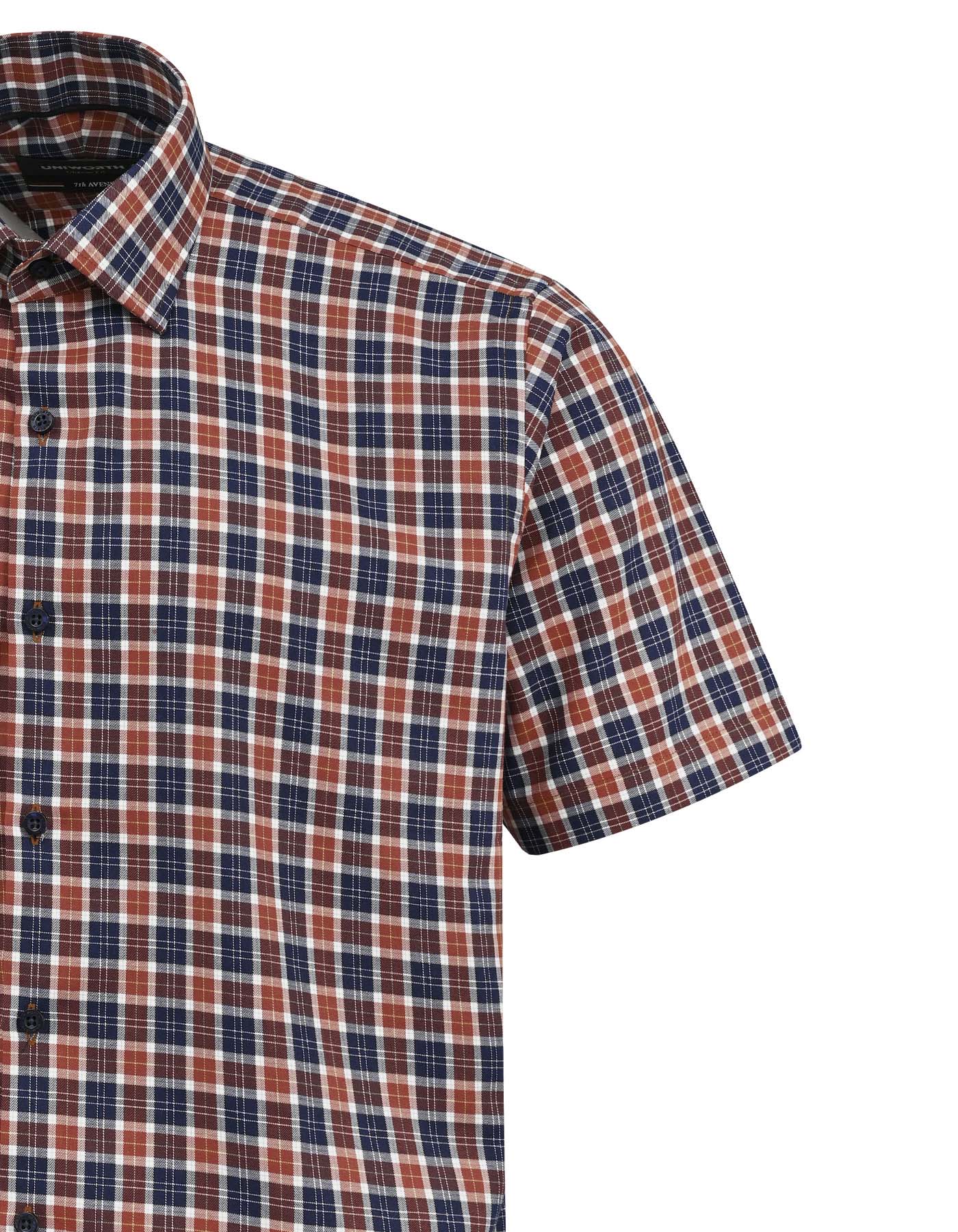 Check Brown Smart Fit Shirt FS1148SH-15.5