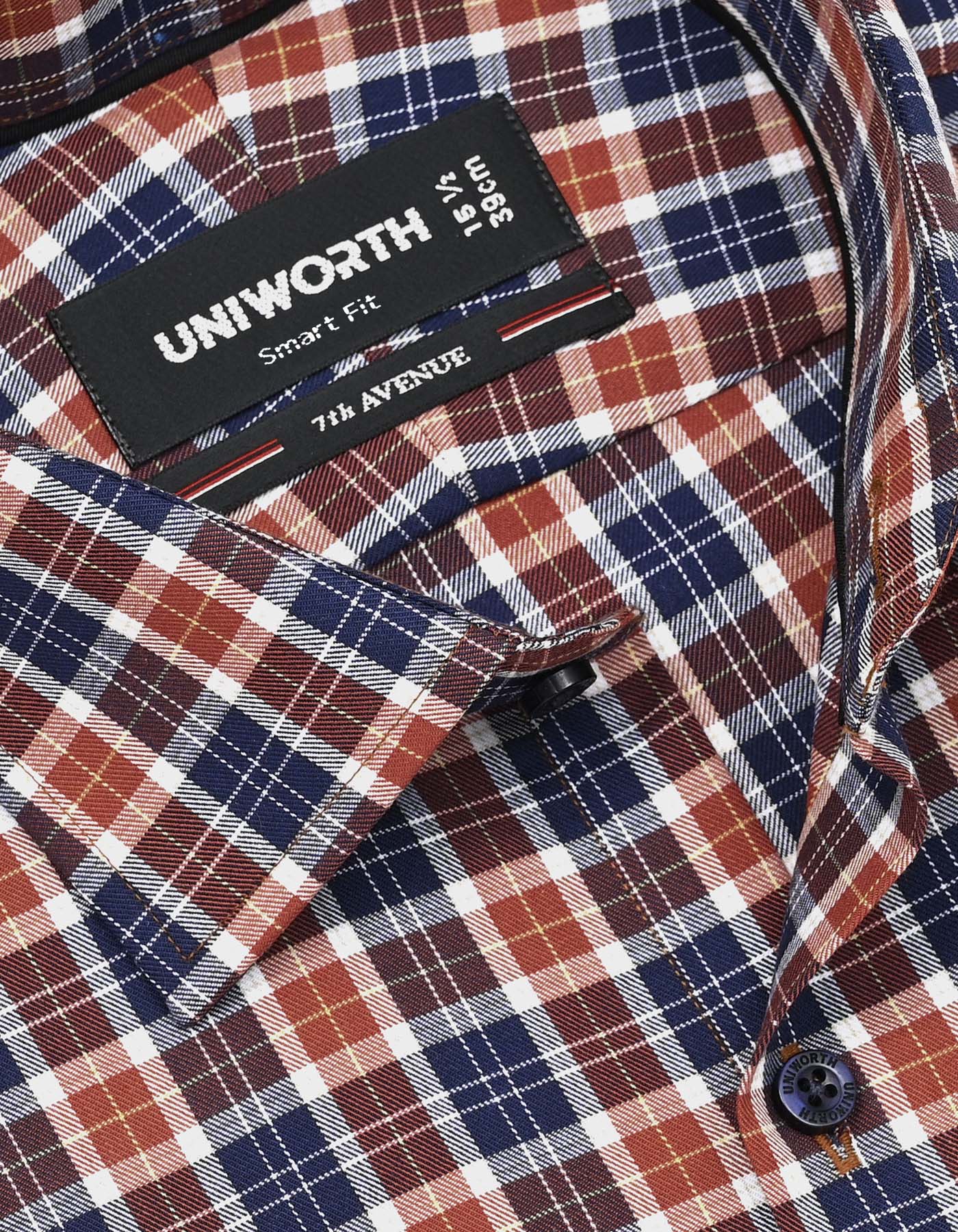 Check Brown Smart Fit Shirt FS1148SH-15