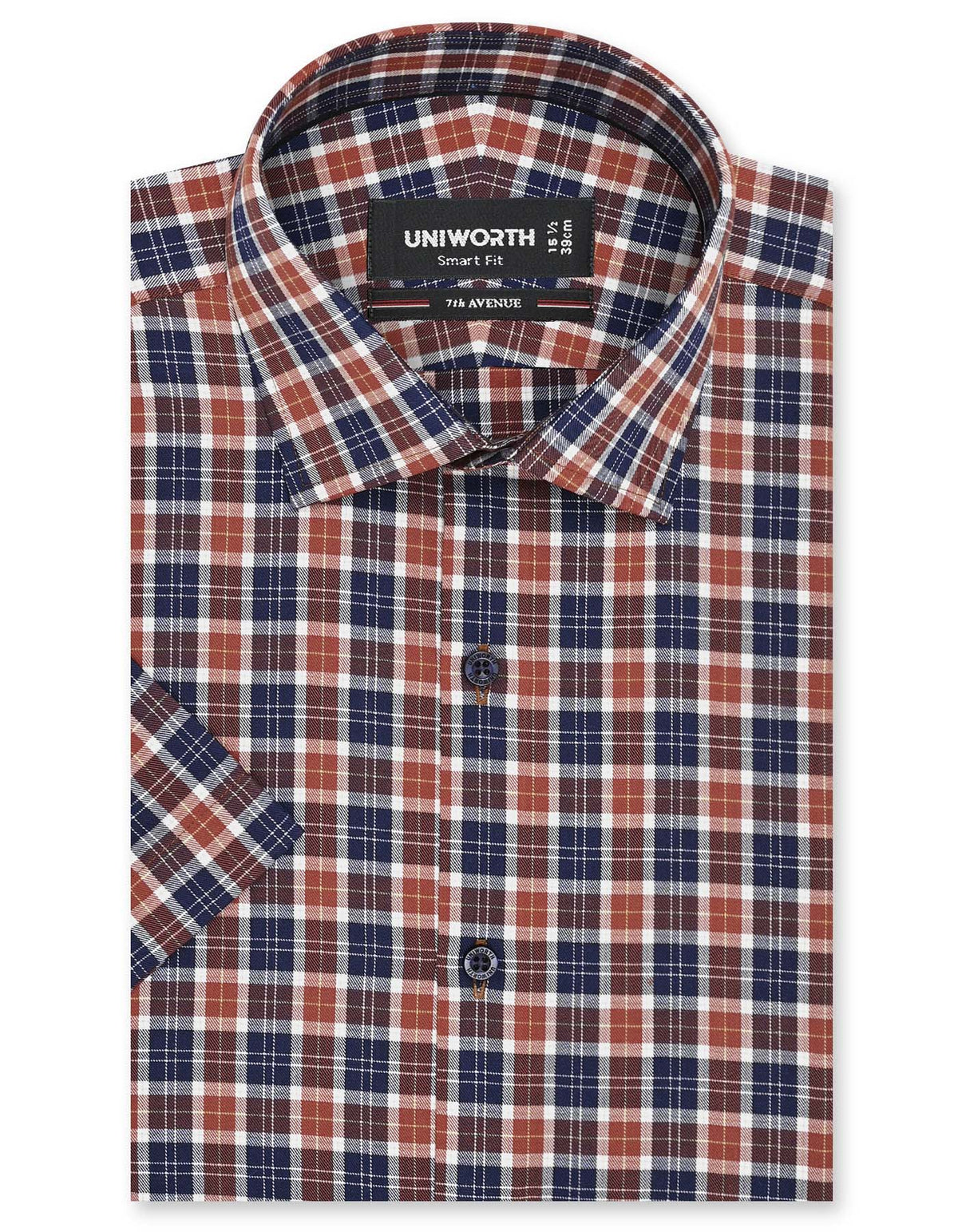 Check Brown Smart Fit Shirt FS1148SH-14.5