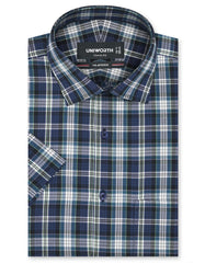 Check Navy Classic Fit Shirt FS1149RH-14.5