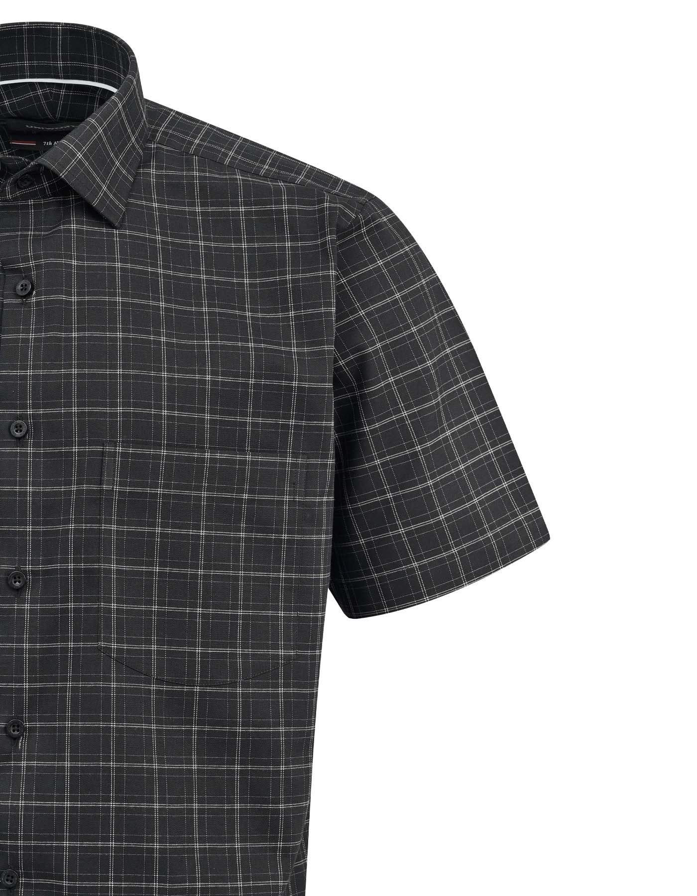 Check Black Classic Fit Shirt FS1151RH-15.5