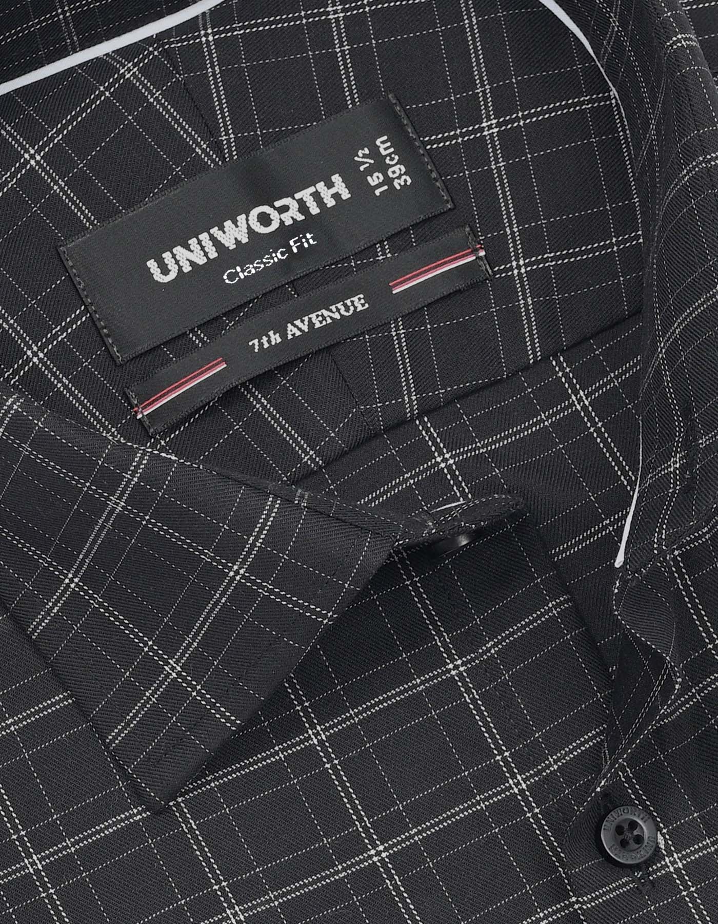 Check Black Classic Fit Shirt FS1151RH-15