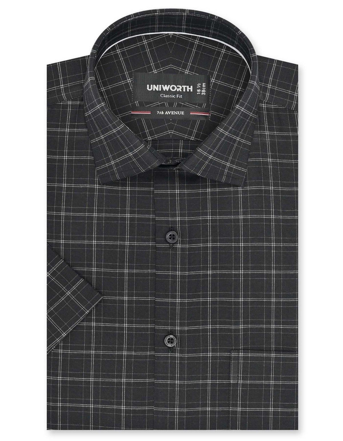 Check Black Classic Fit Shirt FS1151RH-14.5