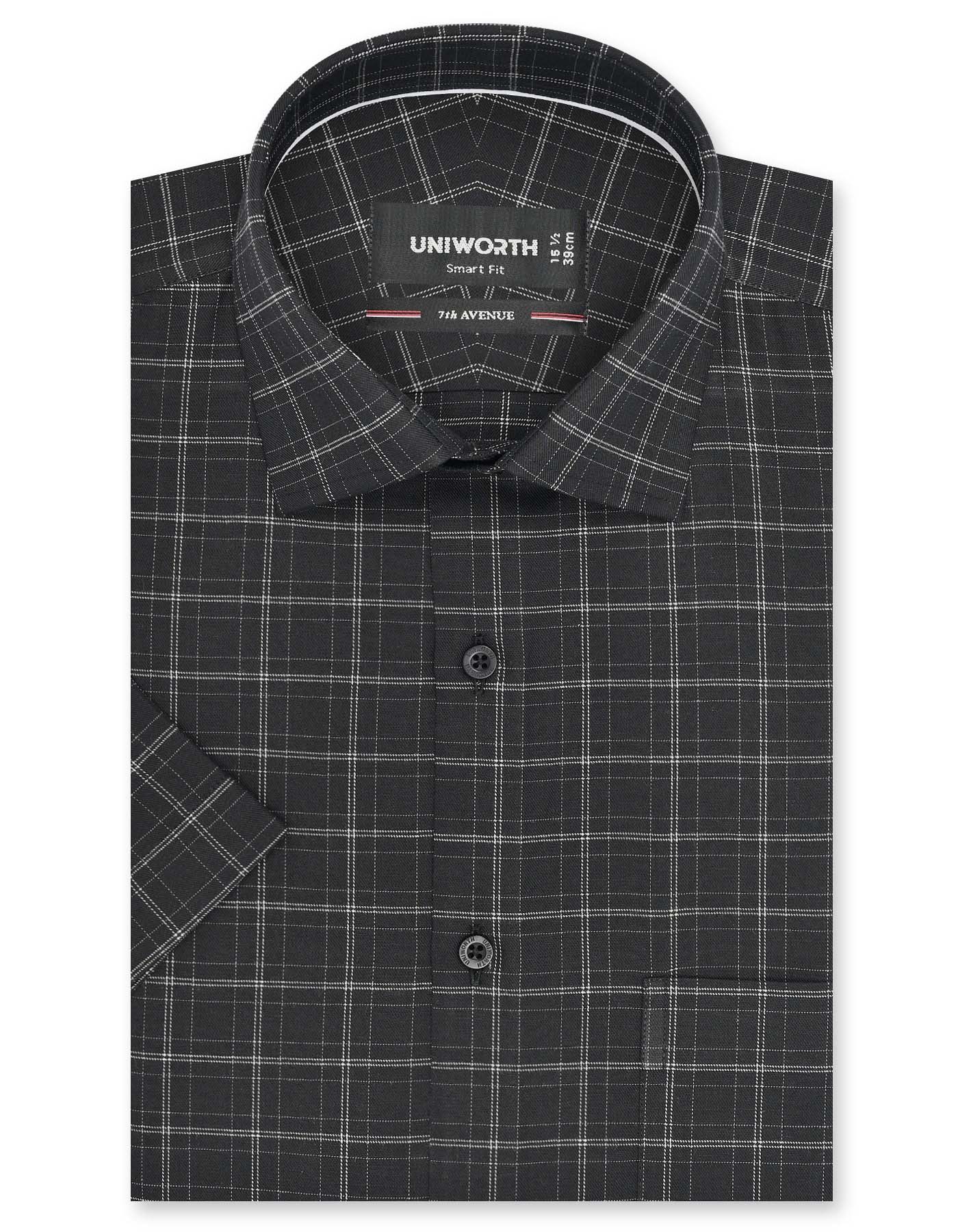 Check Black Smart Fit Shirt FS1151SH-14.5