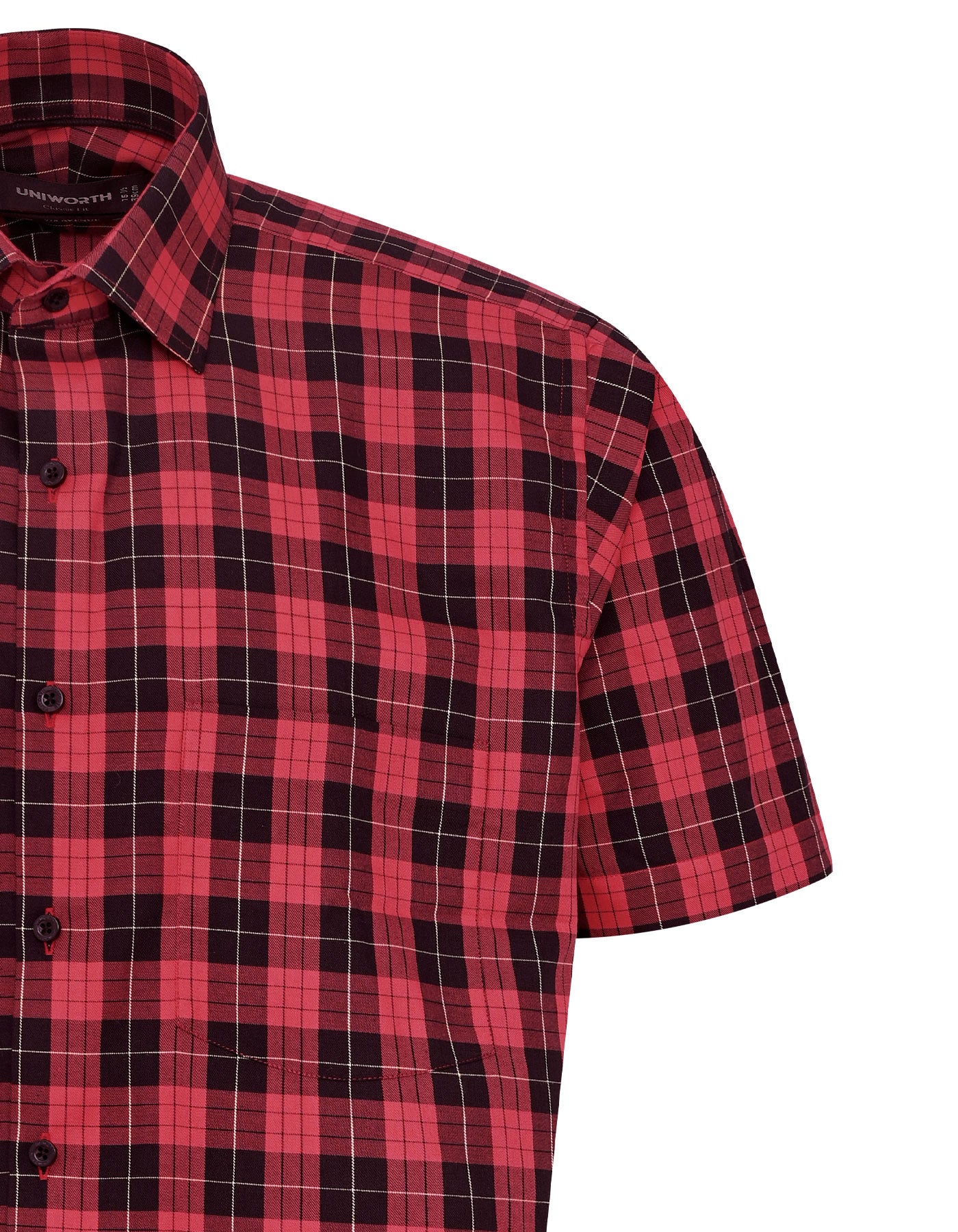 Check Red Classic Fit Shirt FS1153RH-15.5
