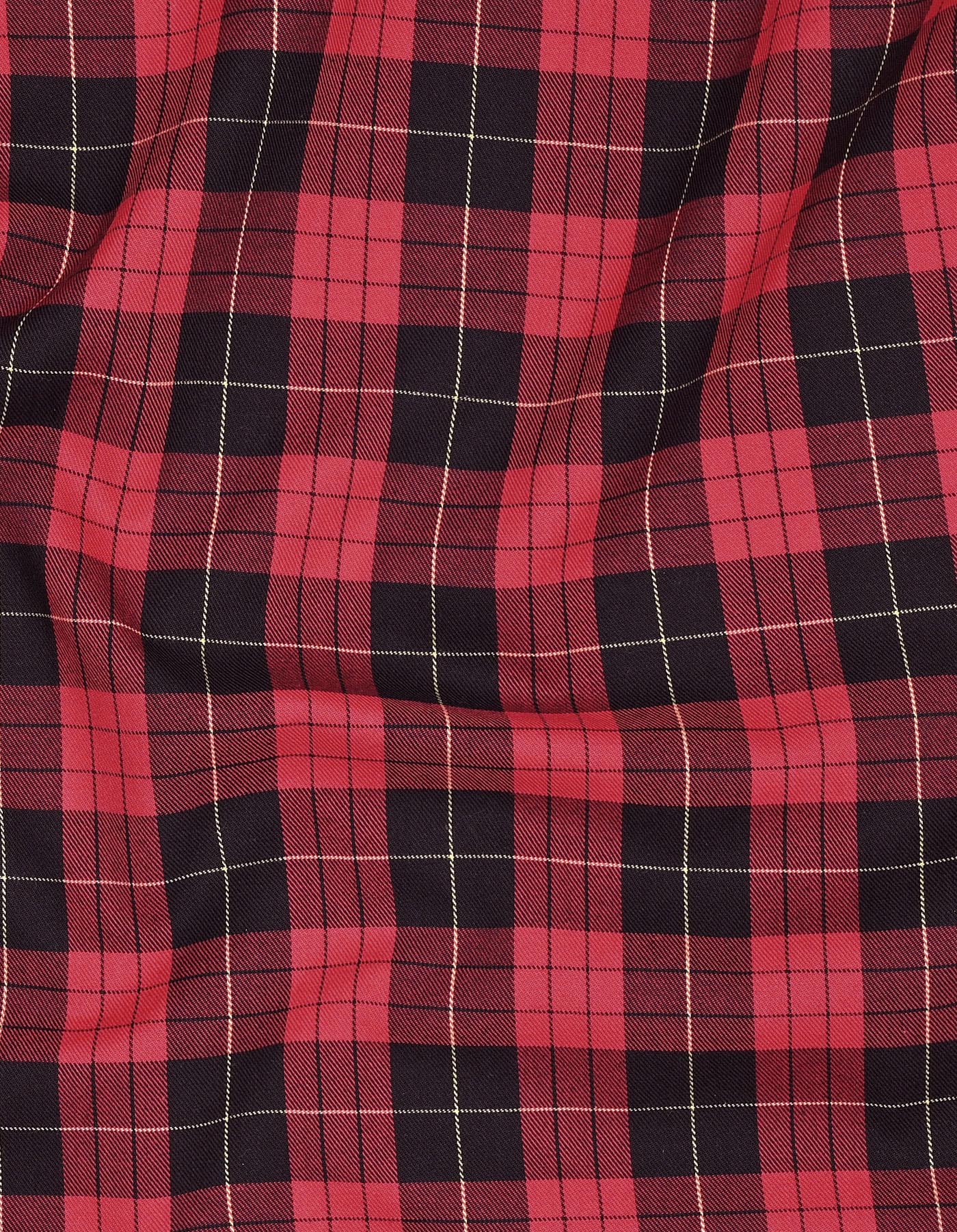 Check Red Classic Fit Shirt FS1153RH-16