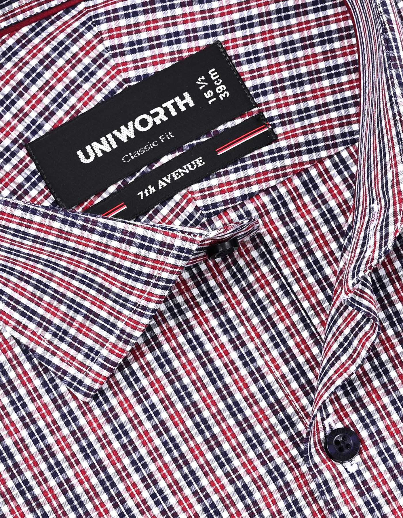 Check Navy Classic Fit Shirt FS1168RF-15