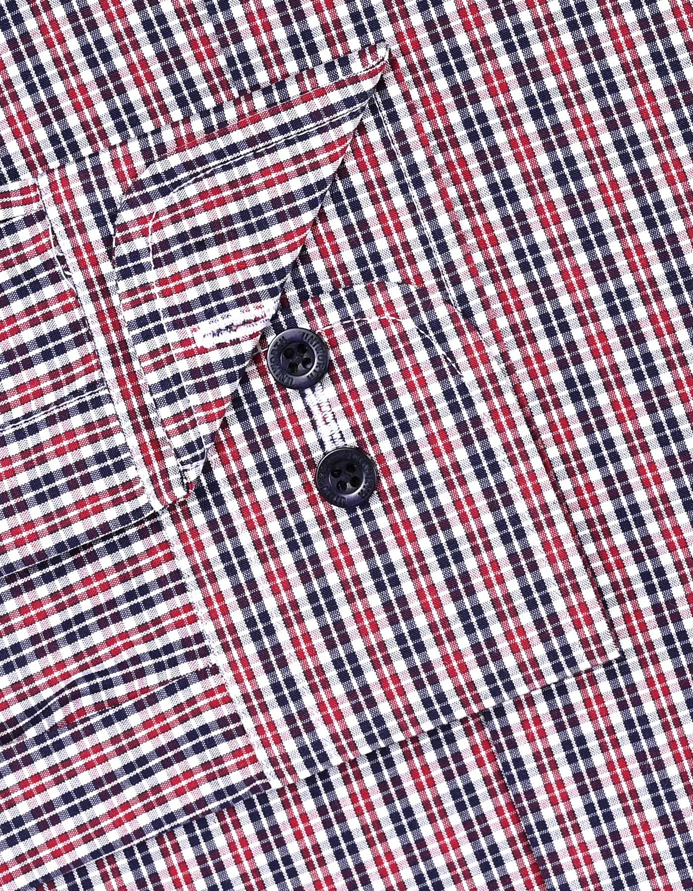Check Navy Tailored Smart Fit Shirt FS1168SF-15.5