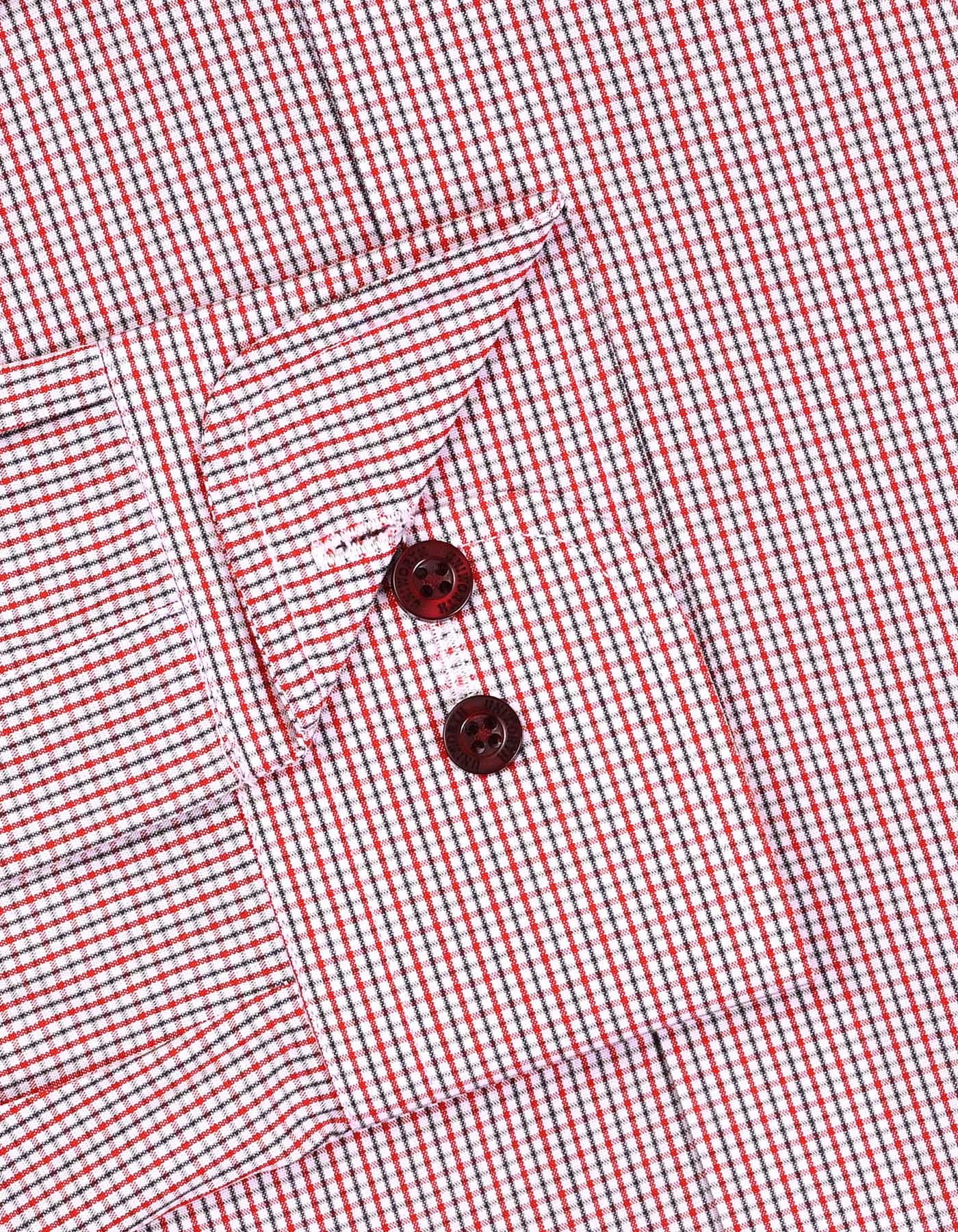 Check Red Classic Fit Shirt FS1172RF-15.5