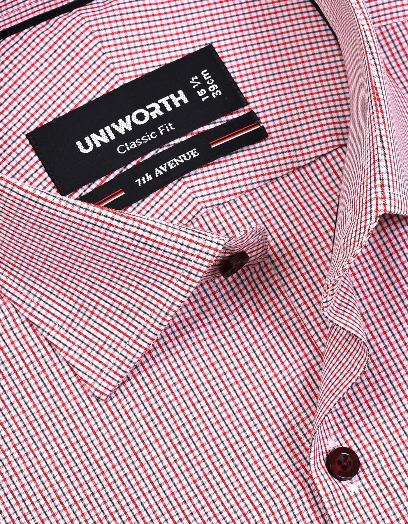 Check Red Classic Fit Shirt FS1172RF-15